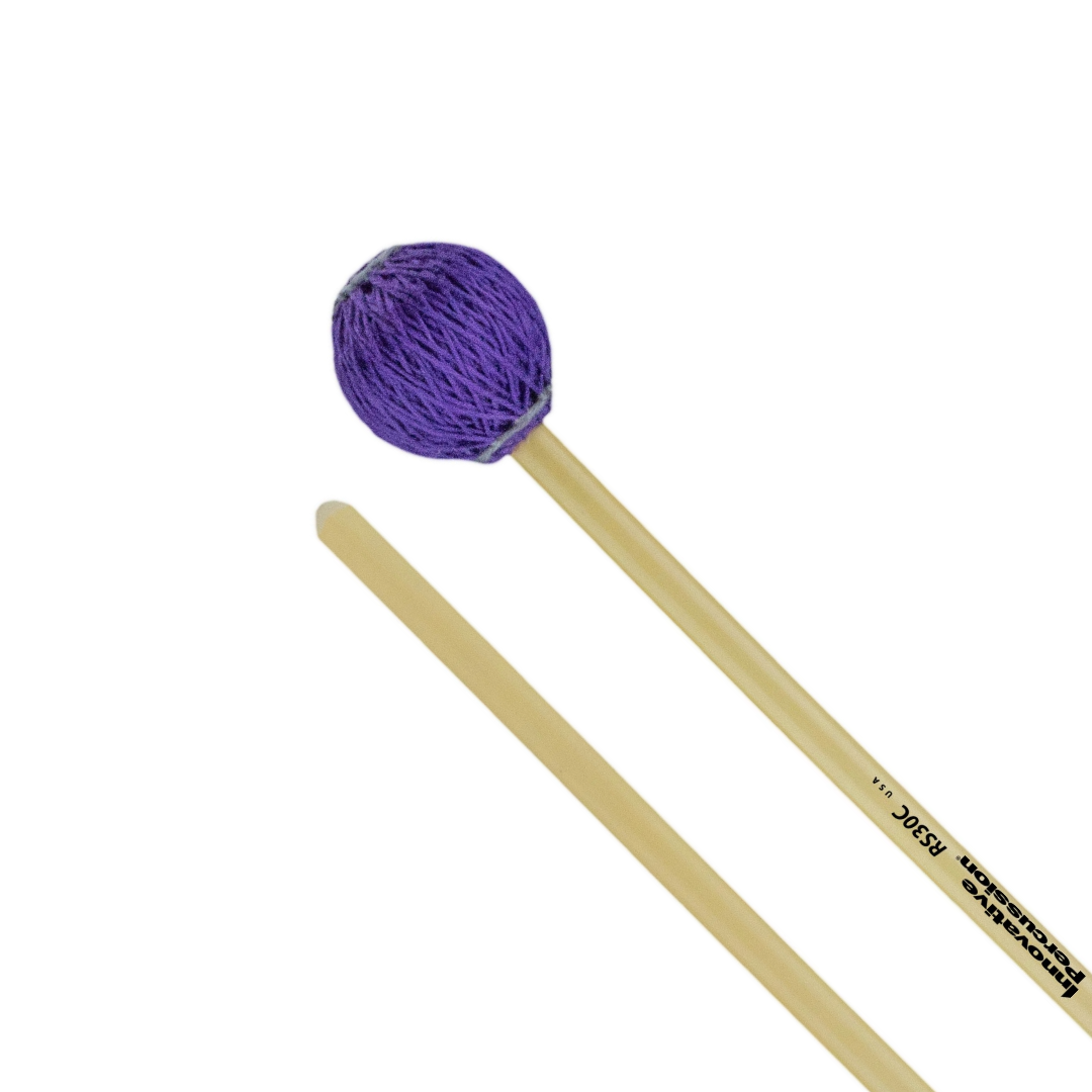 1 Paar Medium Harde Garenkop Marimba Mallets met Esdoorn Handvatten Percussie Vibrofoon Mallets Garen Drumstokken MQ-06(Blauw