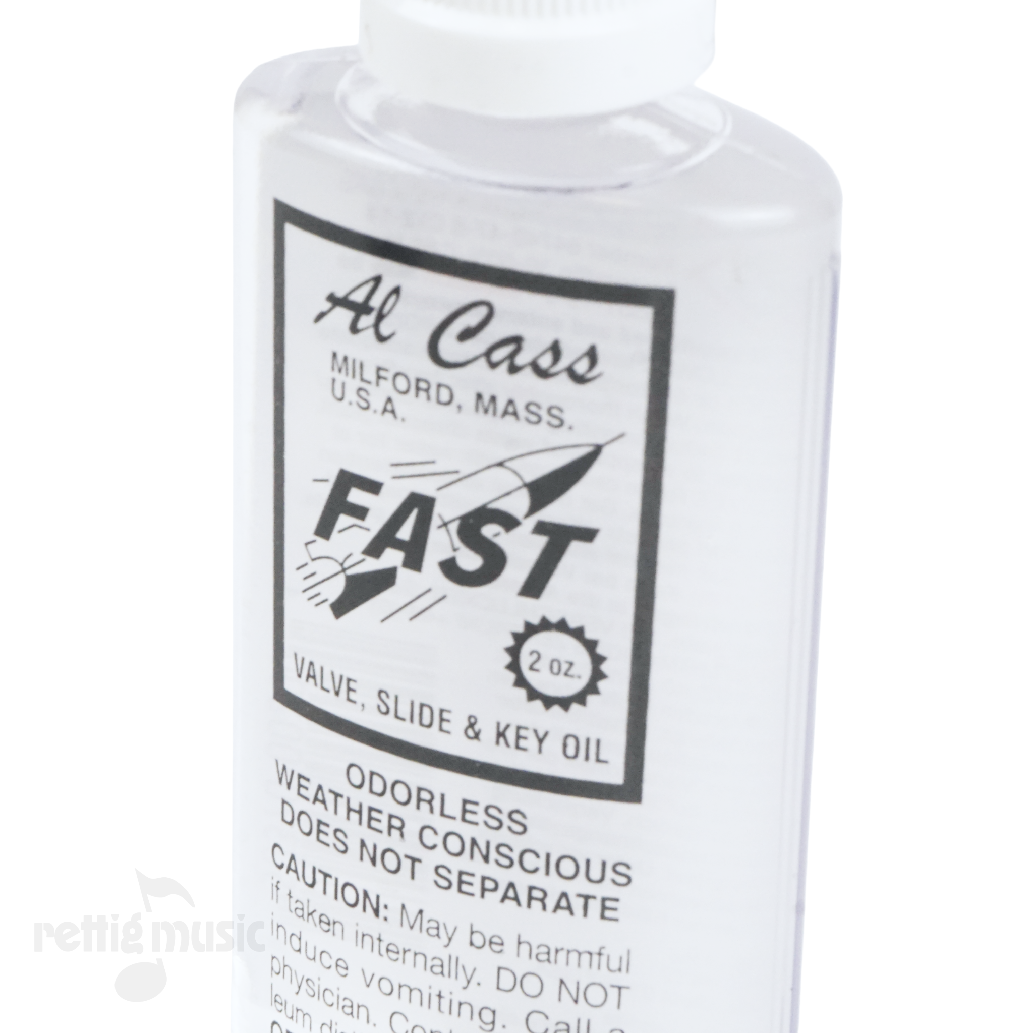 Close-up of Al Cass Fast Valve, Slide, and Key Oil Bottle