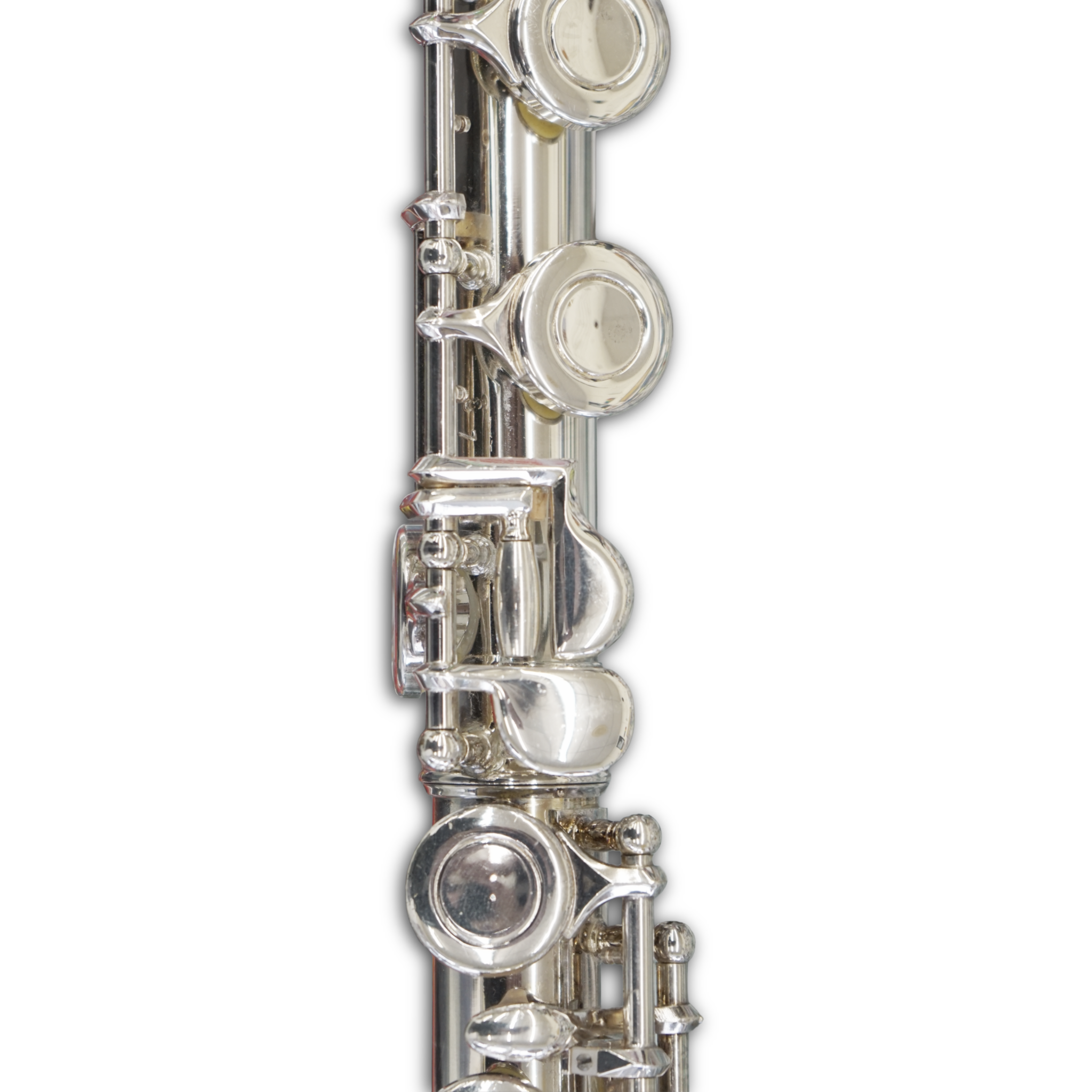 Close-up of keywork on Armstrong FL650E Flute