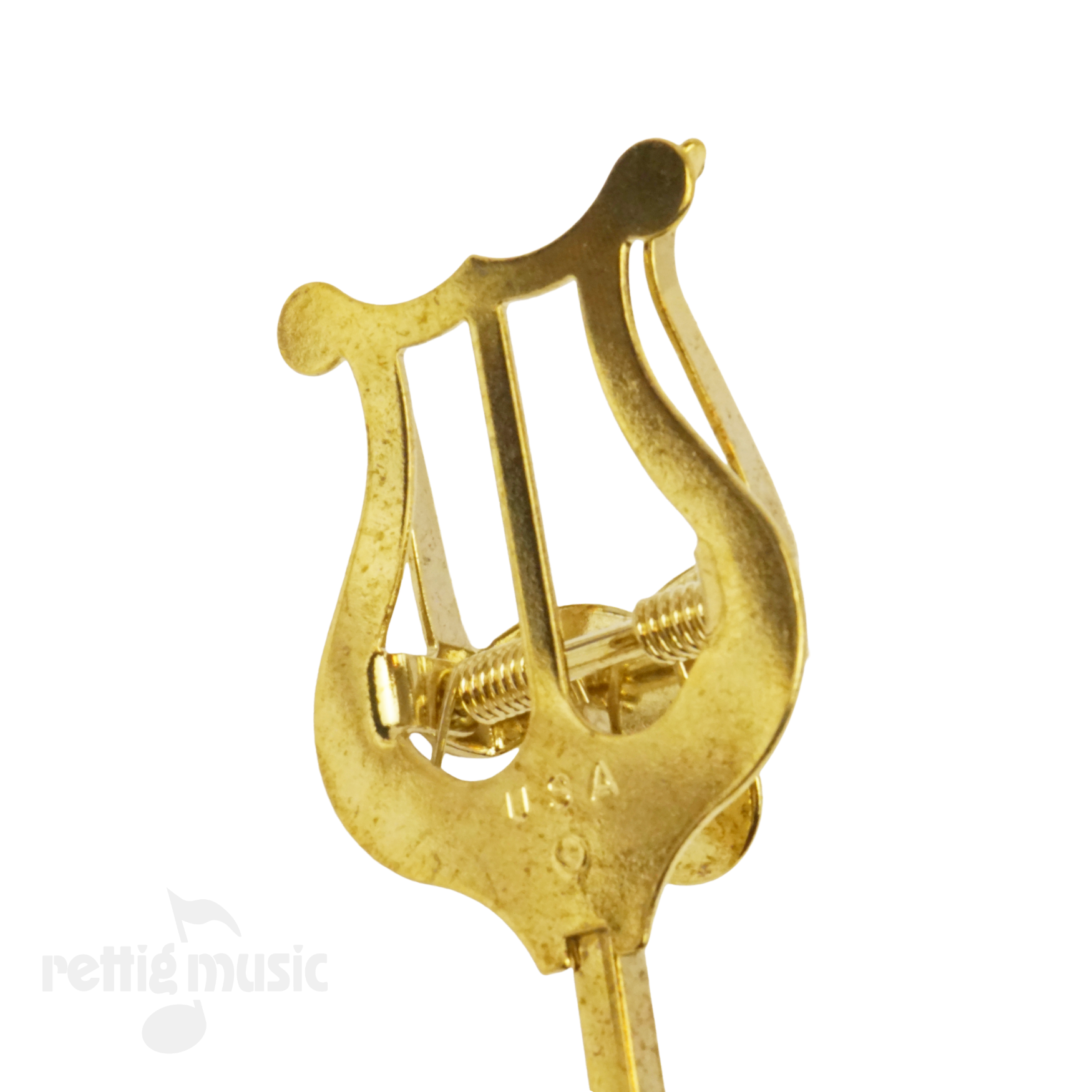 Close-up of Conn Laquer Mellophone Lyre