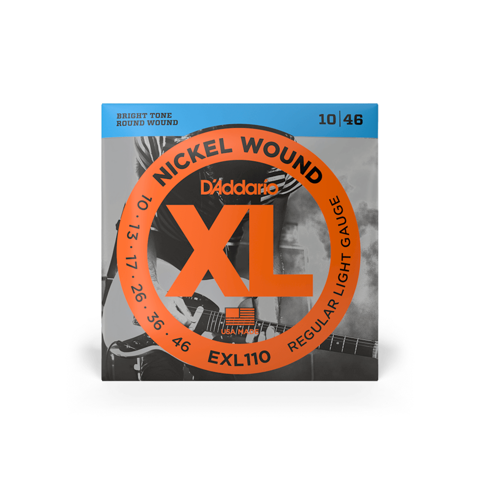 D'Addario Nickel Wound XL Regular Light Gauge Electric Guitar String Set