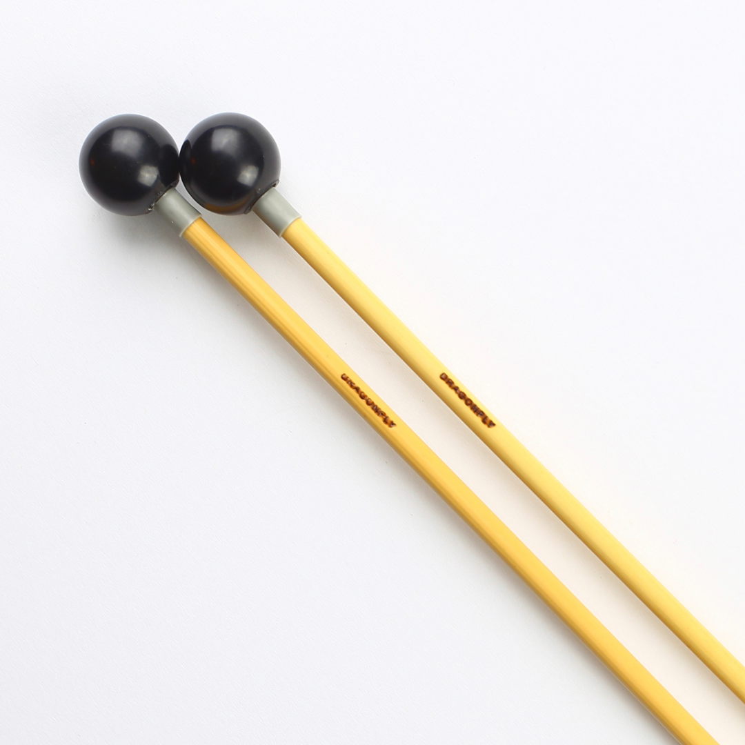 Dragonfly 1BL Hard Black Plastic Bell Mallets