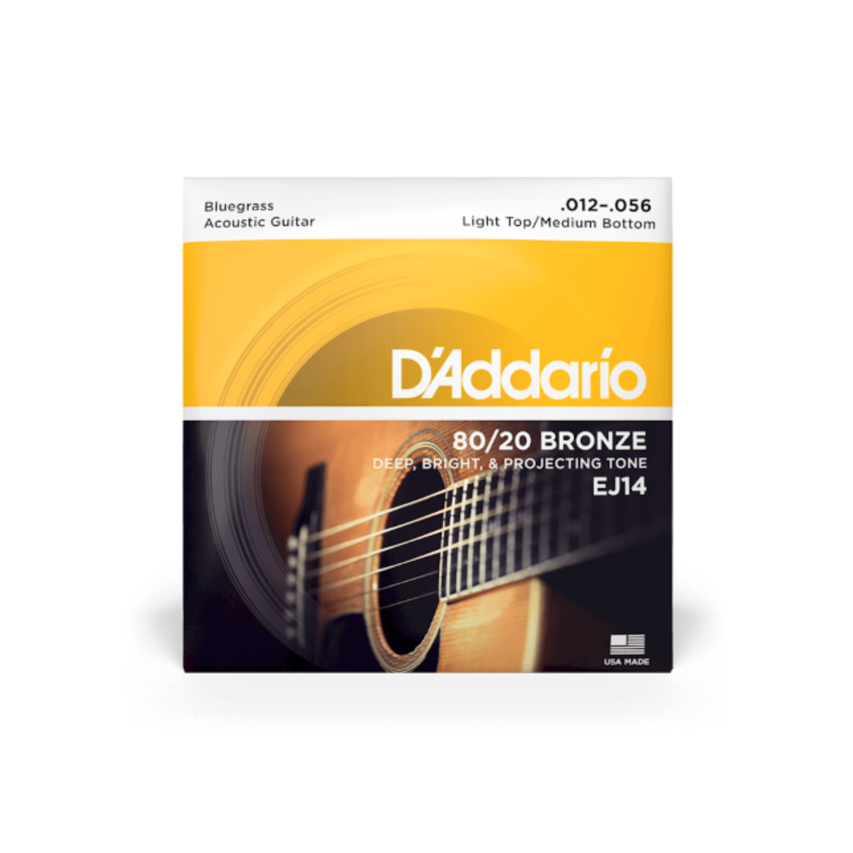 D'addario 80/20 Bronze EJ12 Bluegrass Acoustic Guitar Strings