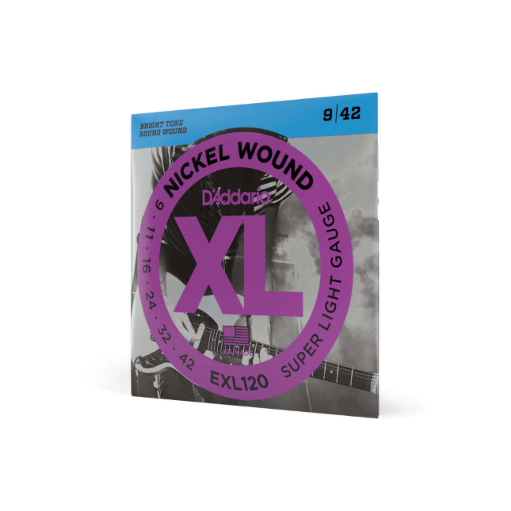D'addario EXL120 Nickel Wound Electric Guitar Strings, Super Light, 9-42