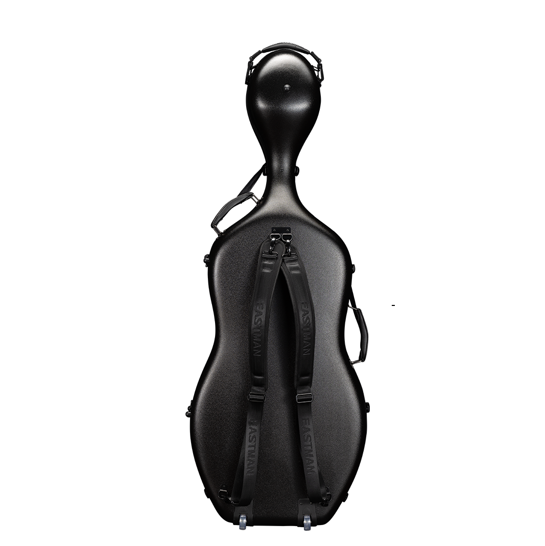 Back View of CACL13 Black ABS Plastic Cello Case