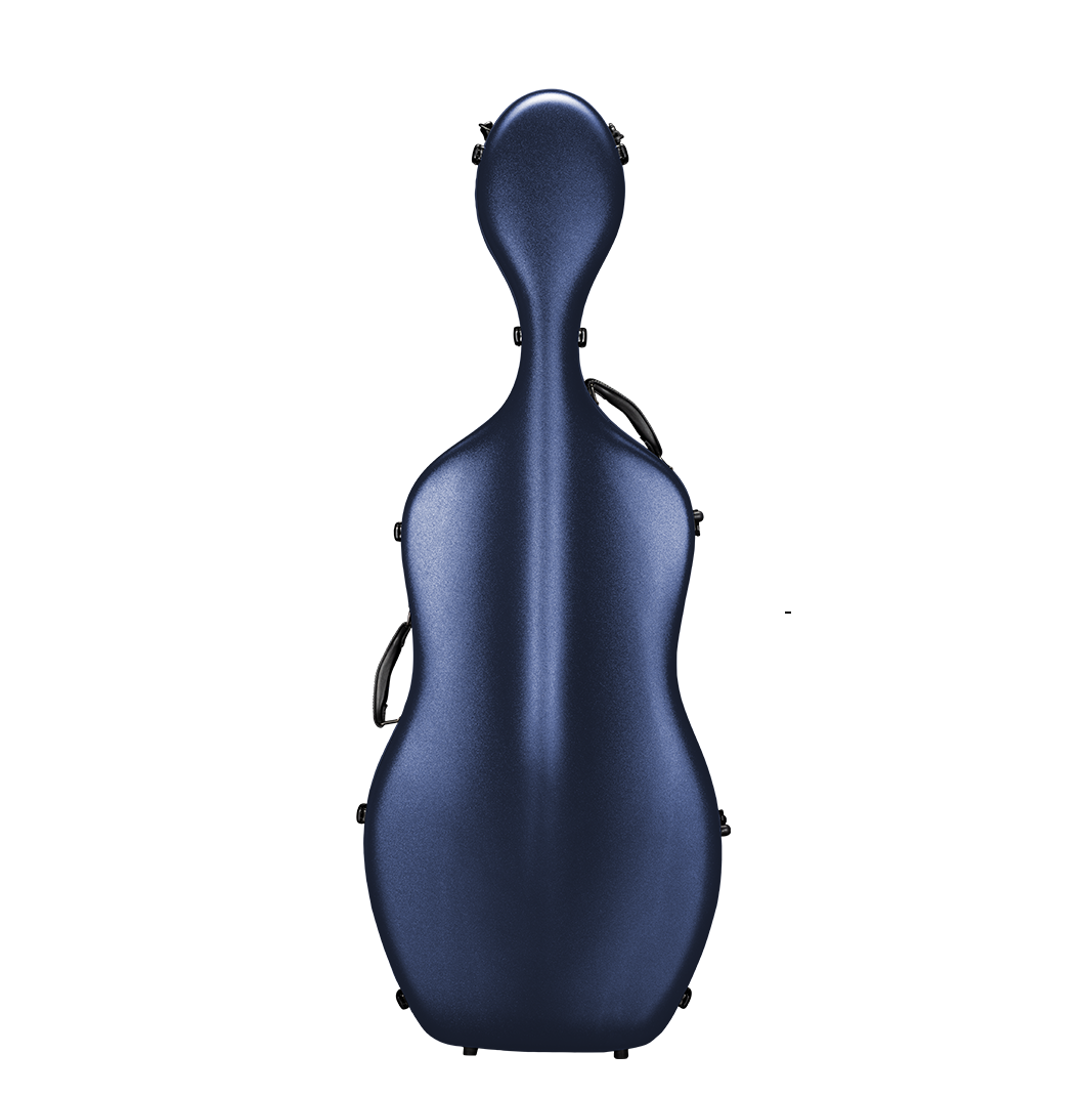 Front View of CACL13 Blue ABS Plastic Cello Case