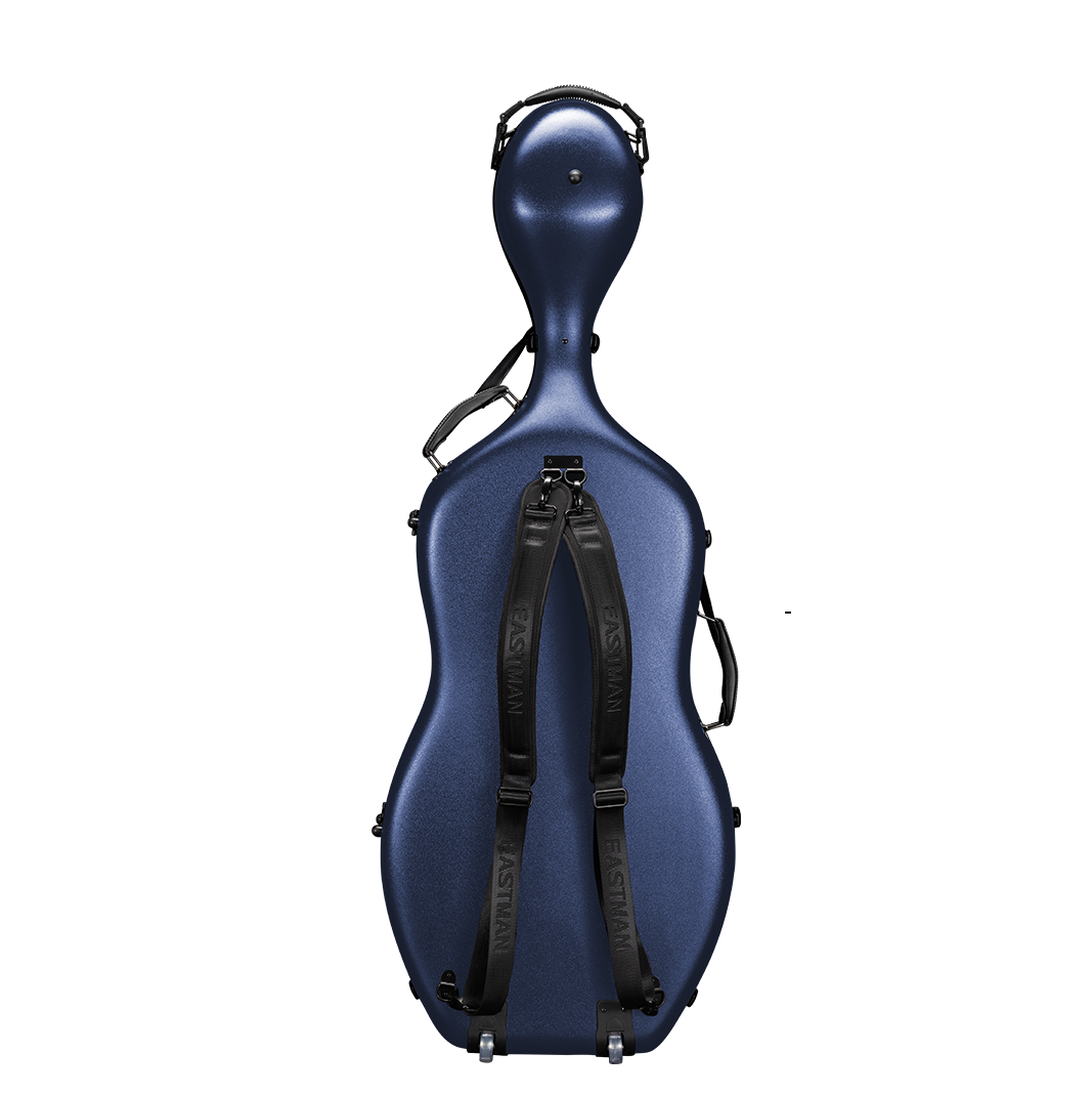 Back View of CACL13 Blue ABS Plastic Cello Case