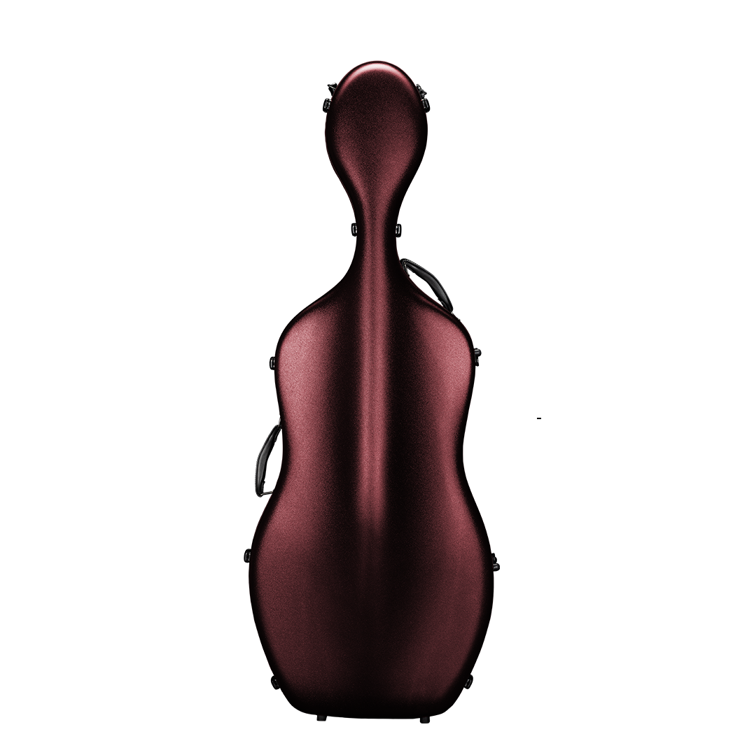 Front View of CACL13 Red ABS Plastic Cello Case