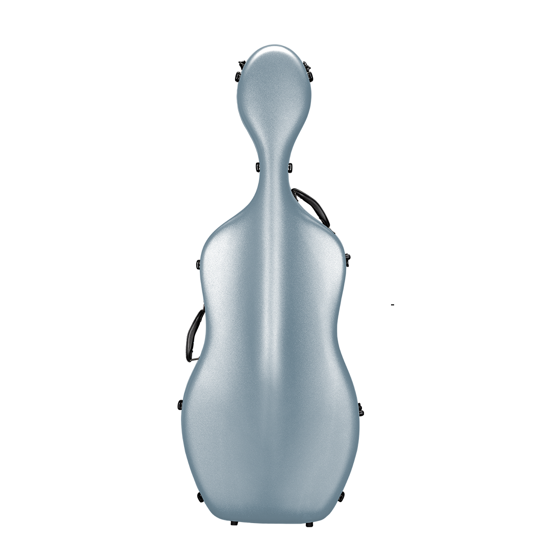 Front View of CACL13 Sky Blue ABS Plastic Cello Case
