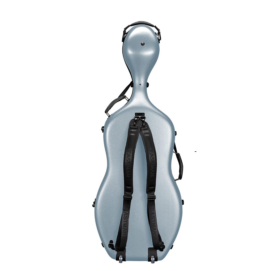 Back View of CACL13 Sky Blue ABS Plastic Cello Case
