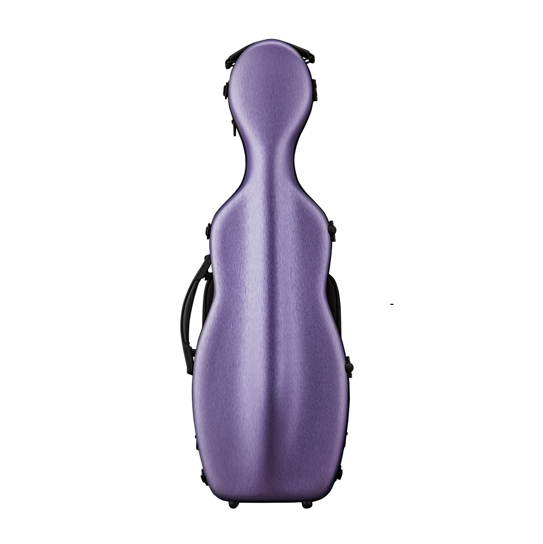 Front View of Lavender Eastman CAVL30 Cello-Shaped Violin Case