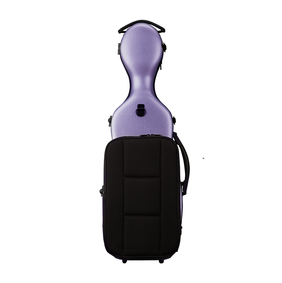 Back View of Lavender Eastman CAVL30 Cello-Shaped Violin Case