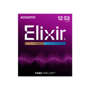 Elixir Light Acoustic Guitar Strings - Original PolyWEB Coating