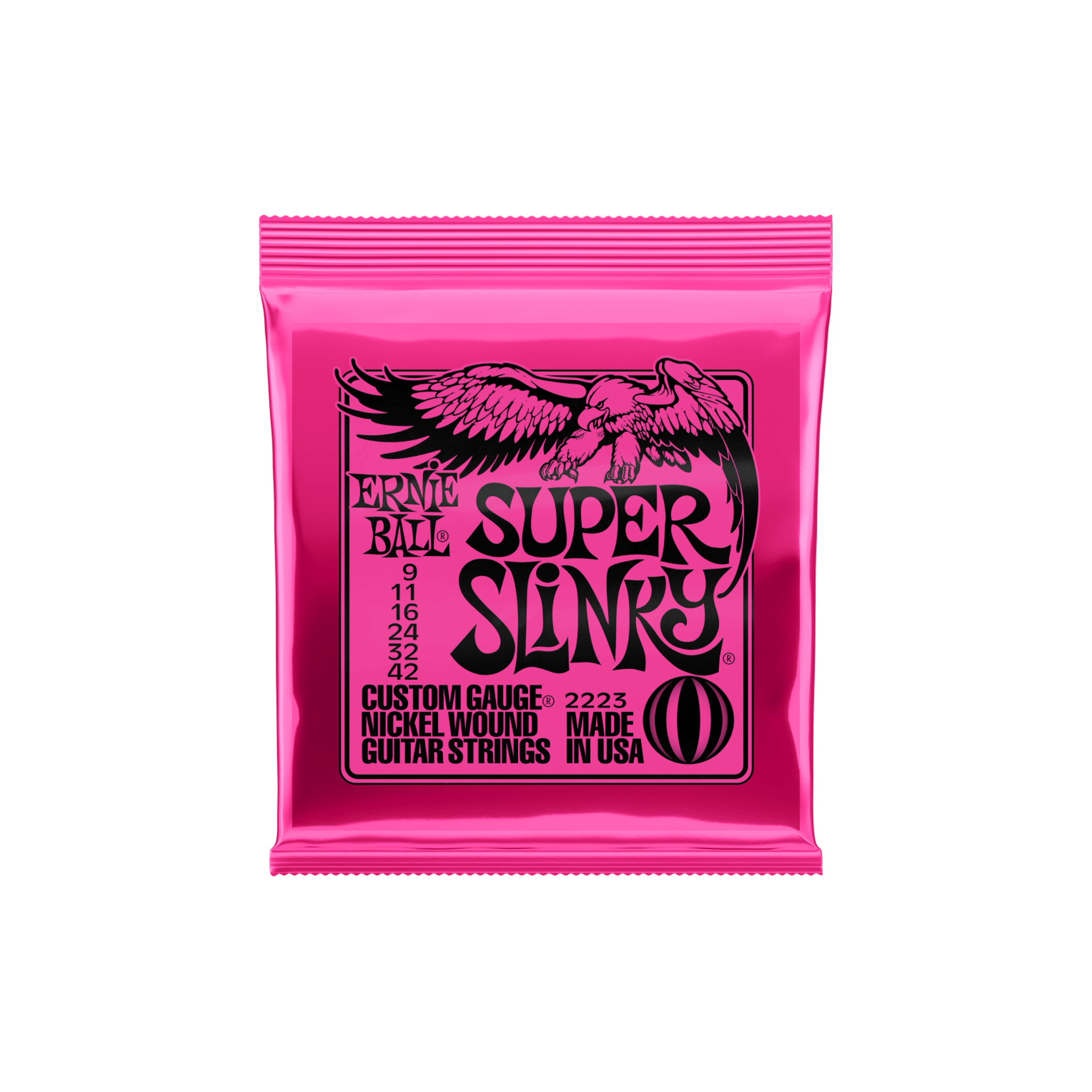 Ernie Ball Nickel Wound Electric Guitar Strings, Super Slinky (9 - 42)