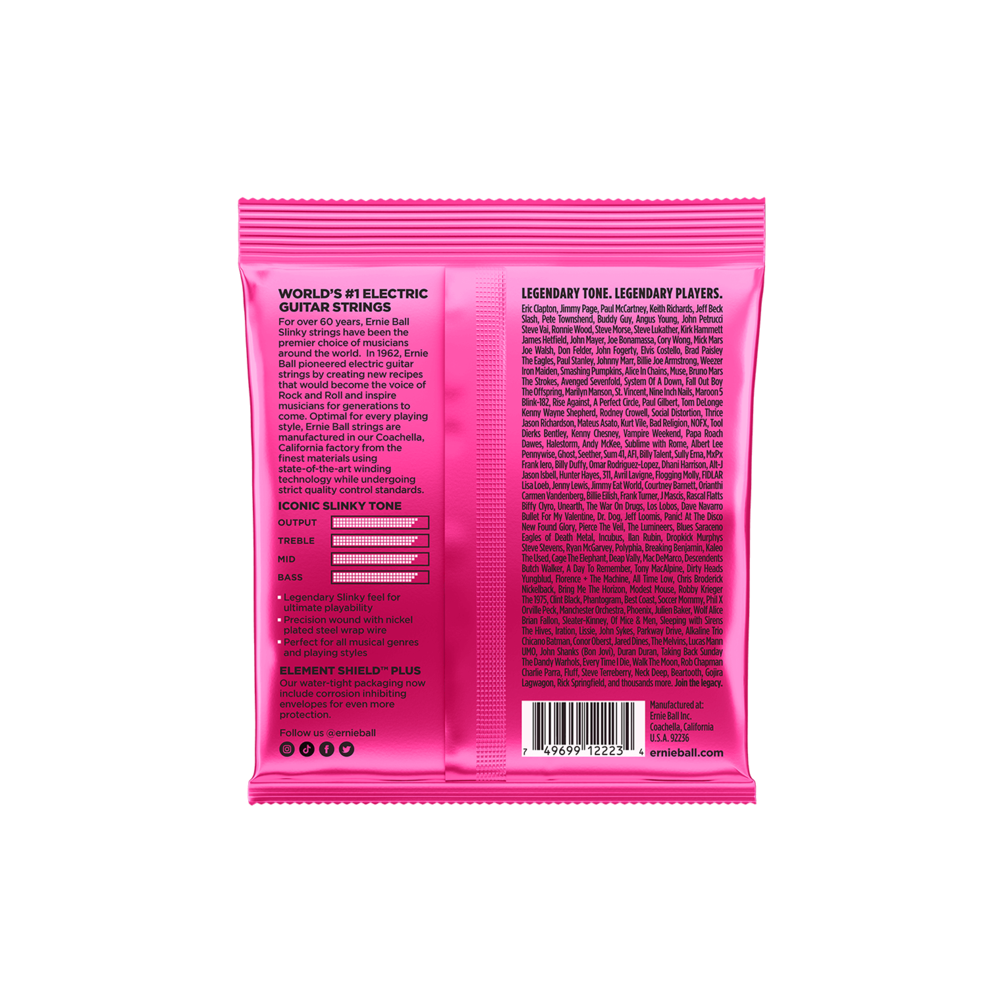 Ernie Ball Nickel Wound Electric Guitar Strings, Super Slinky (9 - 42)