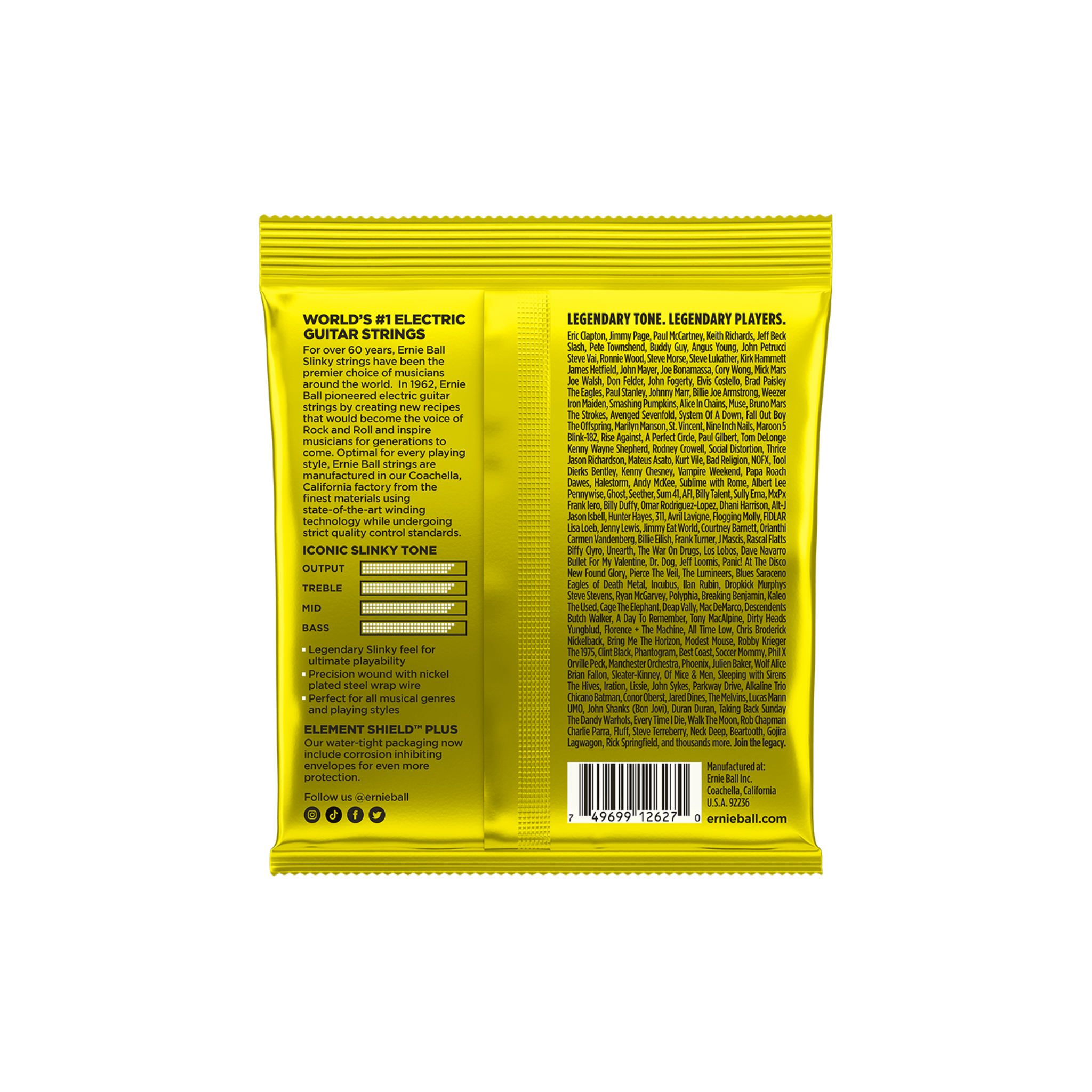 Ernie Ball Beefy Slinky (Yellow) (11-54)