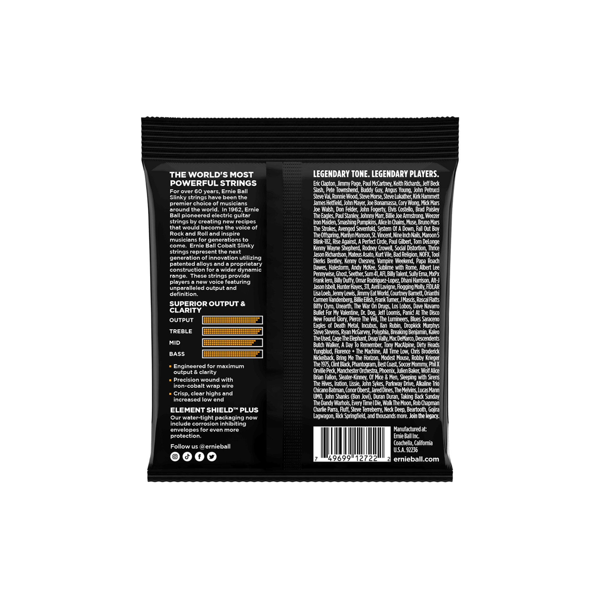 Ernie Ball Slinky Cobalt Hybrid (9-46) Guitar Strings