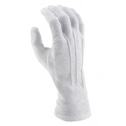 Long Wristed Cotton Gloves - White