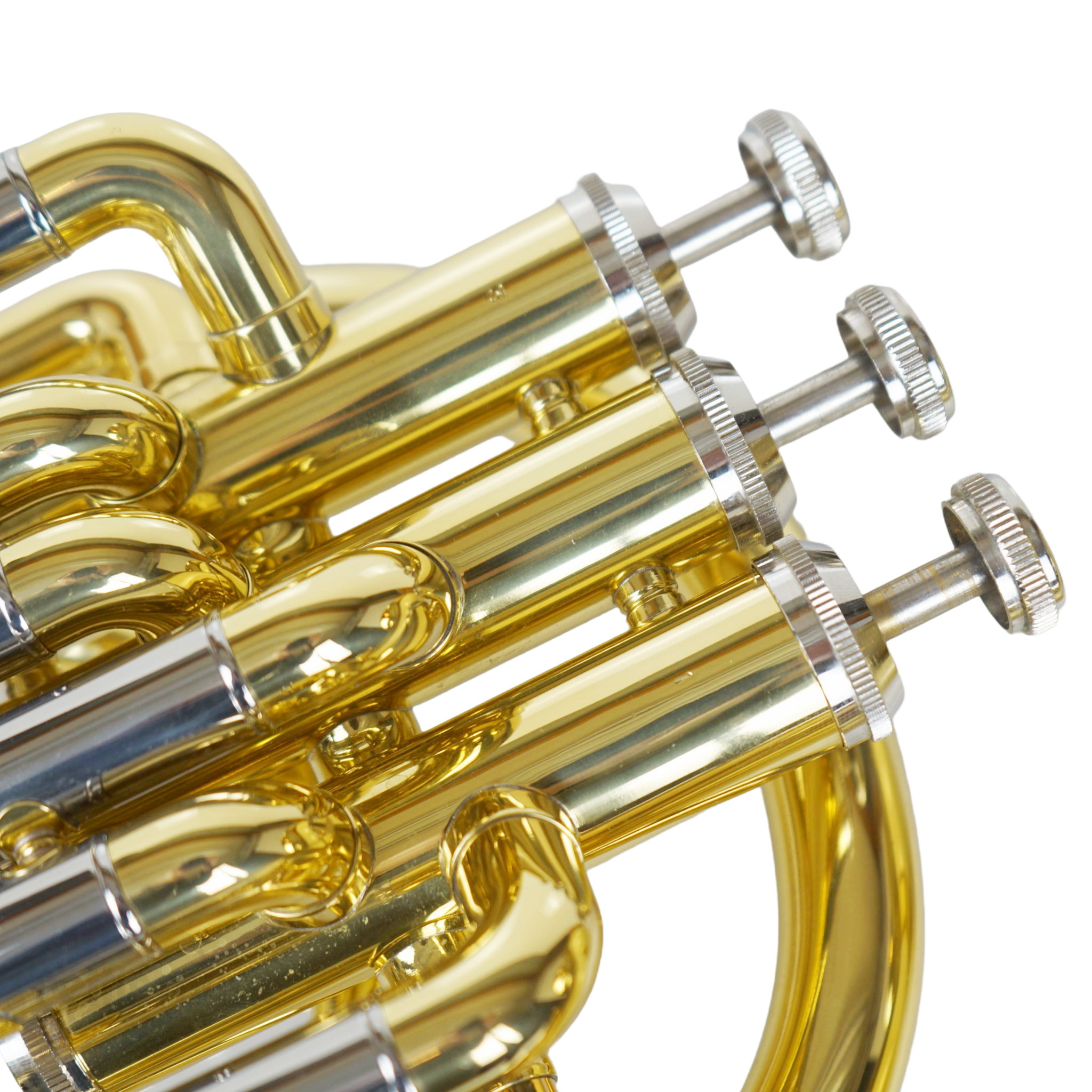 Close-up of Open-Box Jupiter JBR360 Baritone Valves