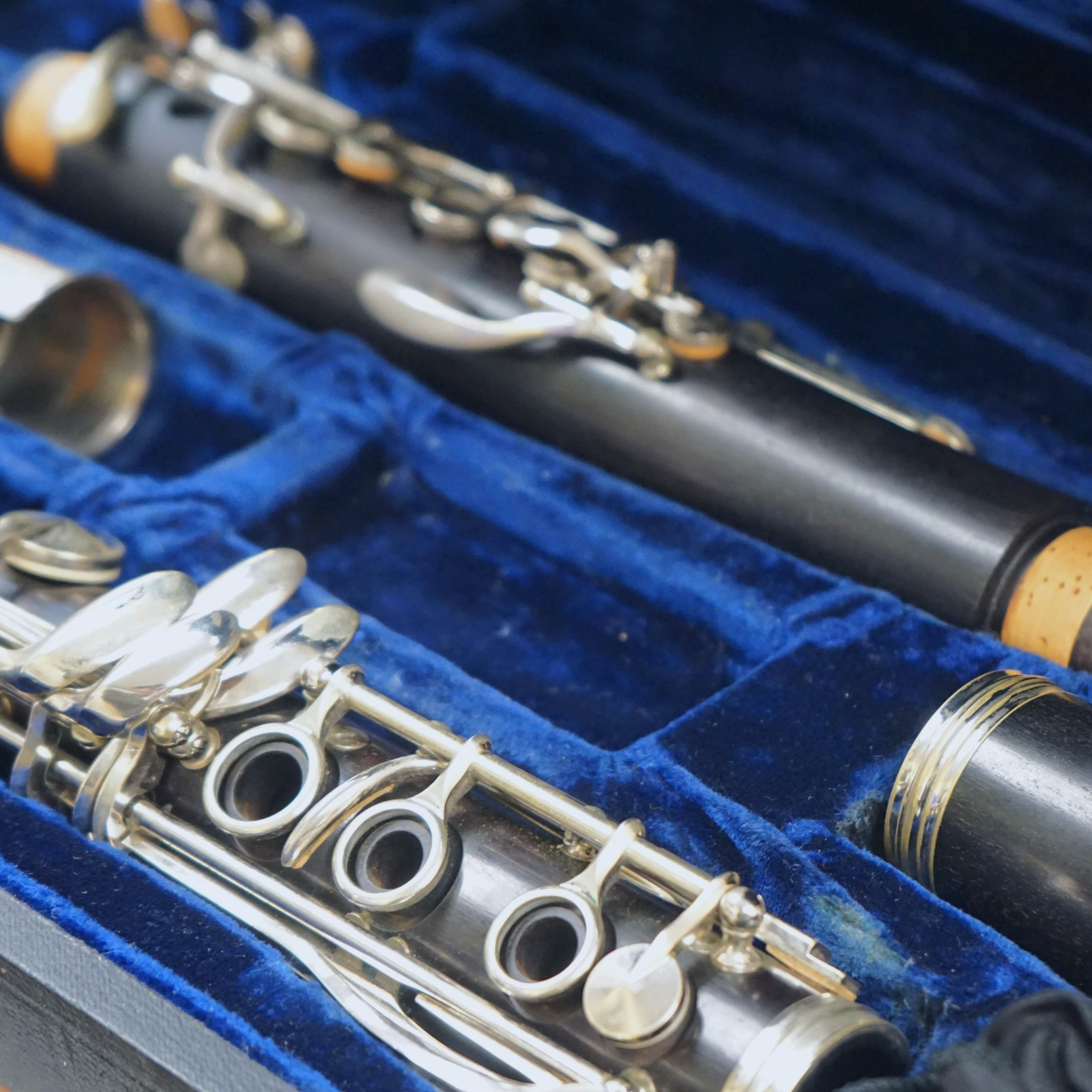 Close-up of Pre-Owned Buffet R13 Wood Clarinet In Case