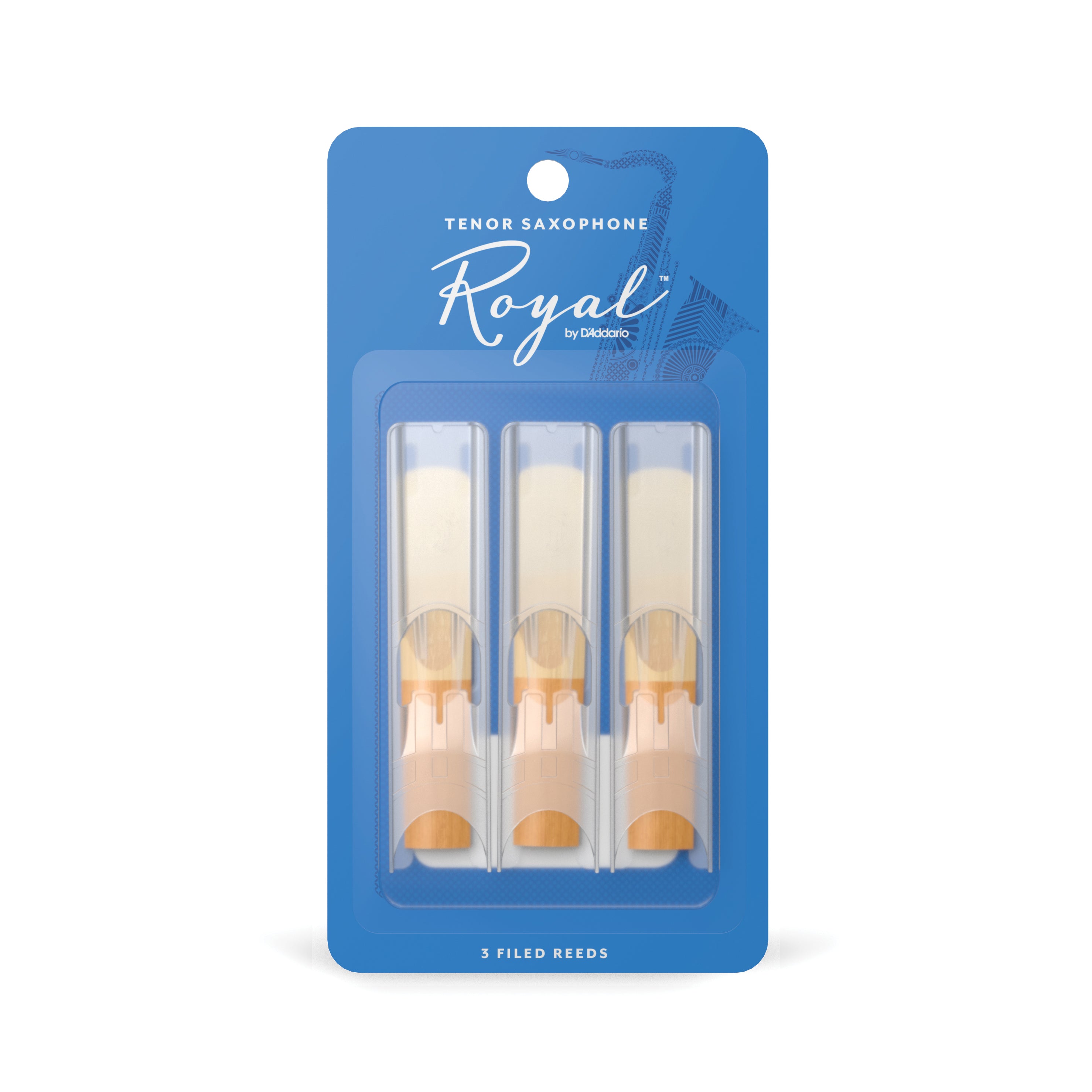 Rico Royal Tenor Saxophone Reeds - 3-Pack (Strength 3)