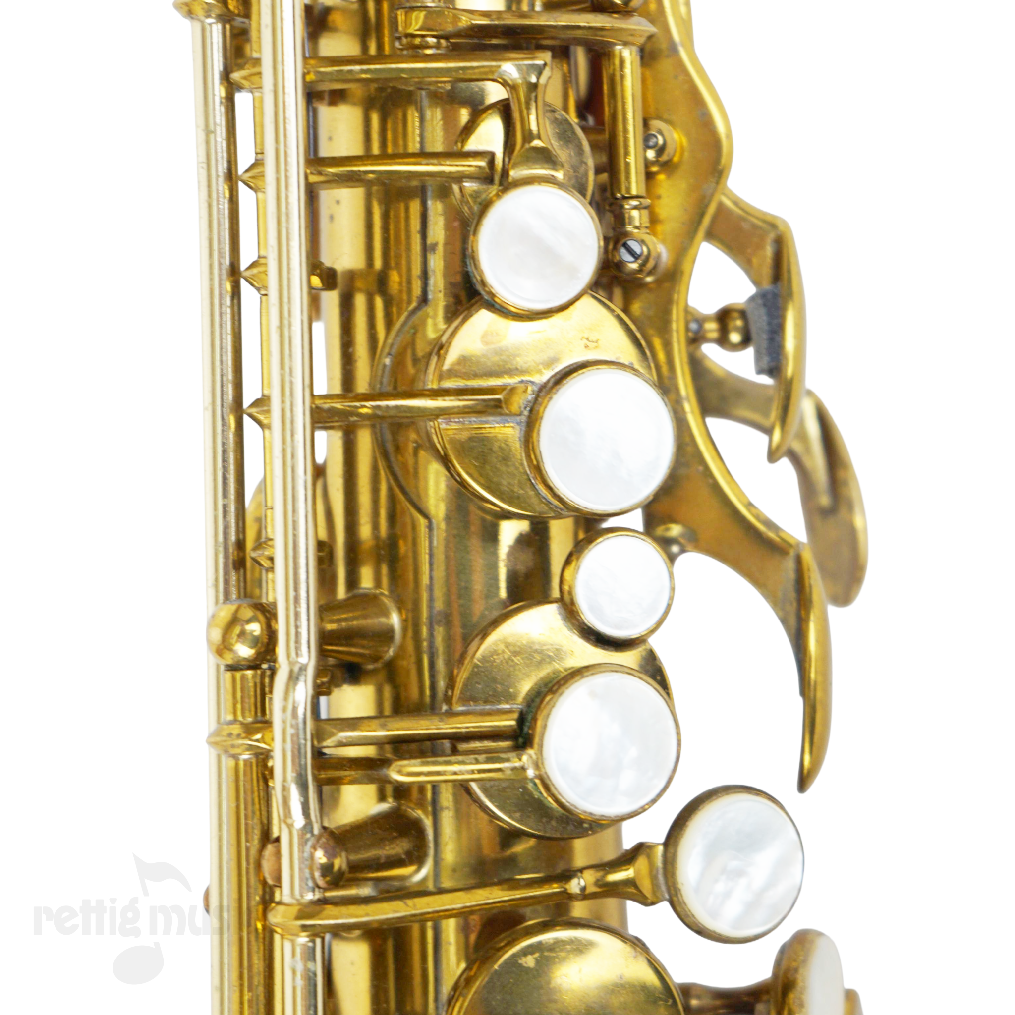 Closeup of Vintage Selmer Paris Super Action Alto Saxophone 