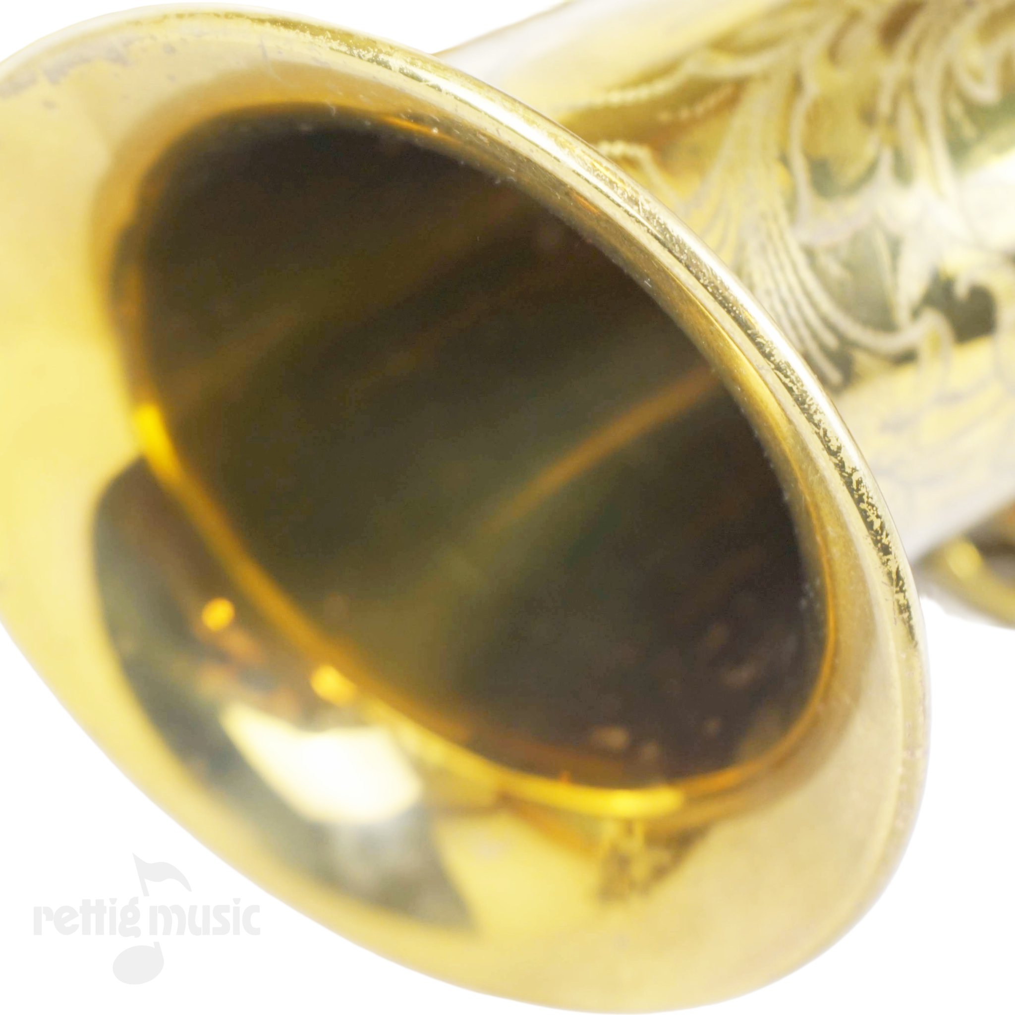 Closeup of Vintage Selmer Paris Super Action Alto Saxophone Bell