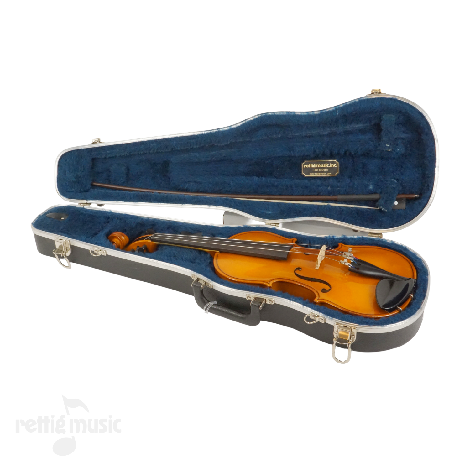 Used Three-Quarter Size Glaesel Student Violin with Case and Bow