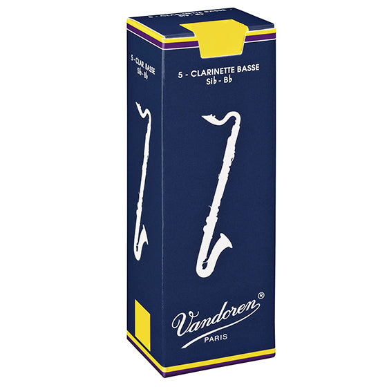 Vandoren Traditional Bass Clarinet Reeds - Box of 5 (Strength 2.5-3)