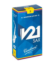 Vandoren V21 Alto Saxophone Reeds - Box of 10 (Strength 2.5-3.5)