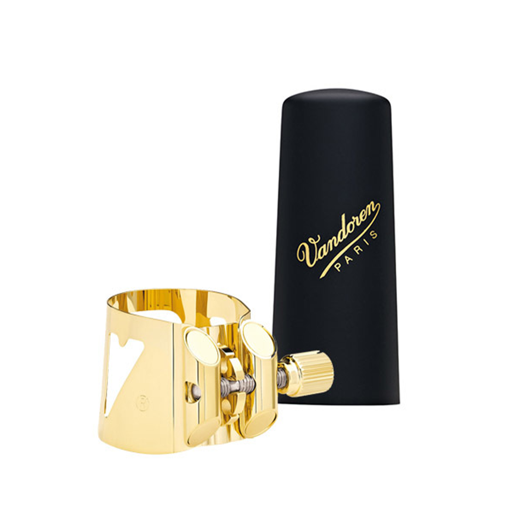 Vandoren Optimum Alto Saxophone Ligature and Cap - Golden