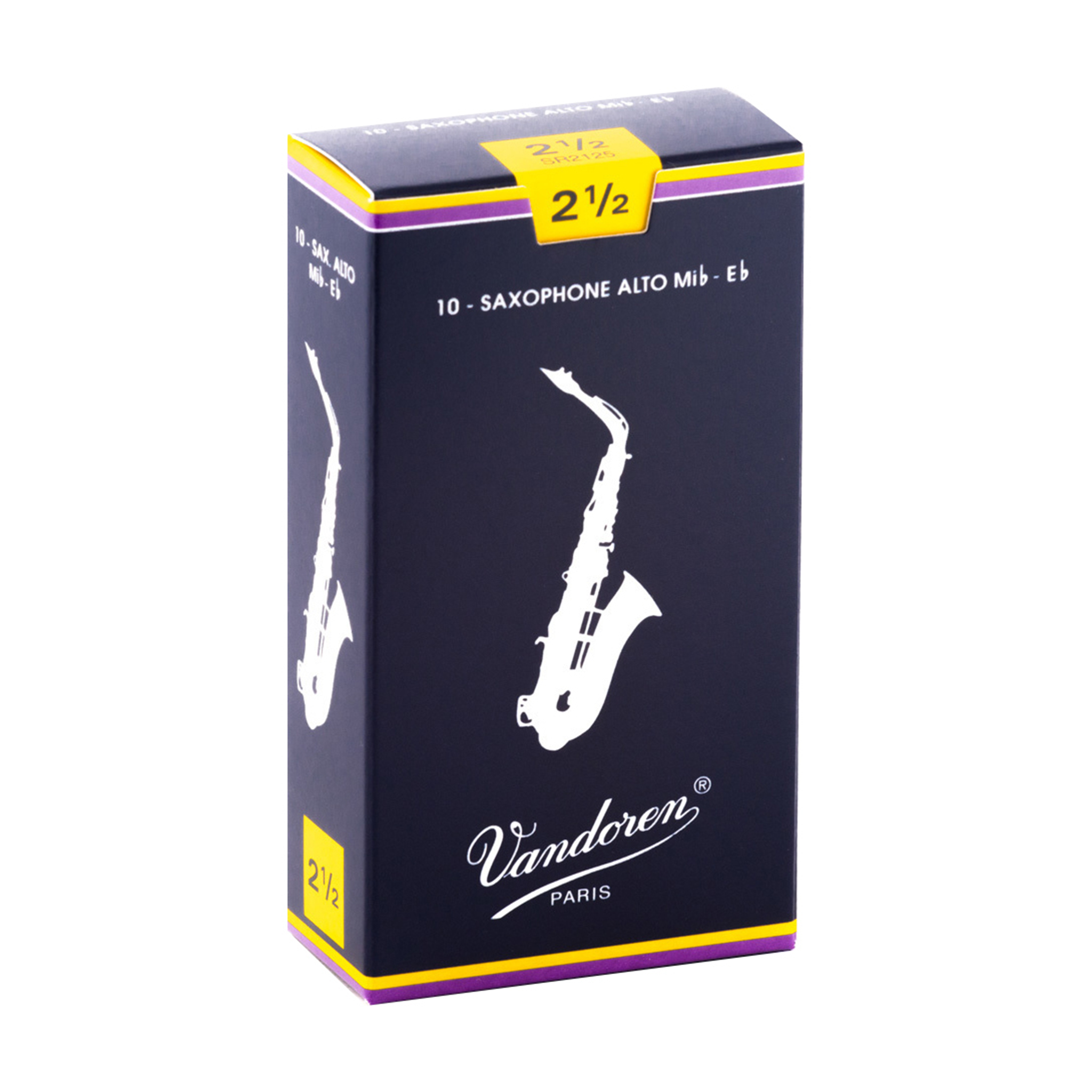 Vandoren Traditional Alto Saxophone Reeds - Box of 10 (Strength 2-3.5)