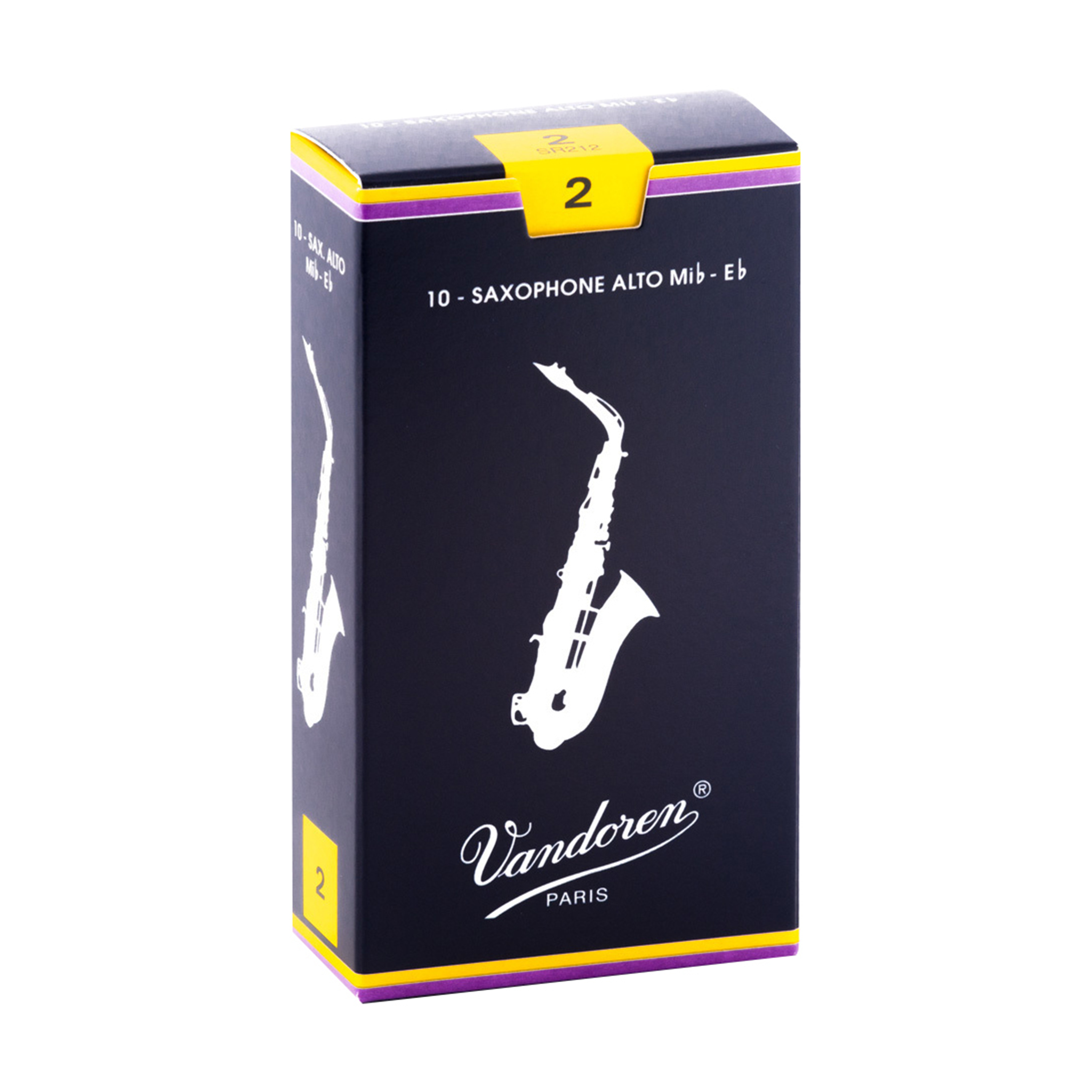 Vandoren Traditional Alto Saxophone Reeds - Box of 10 (Strength 2-4)