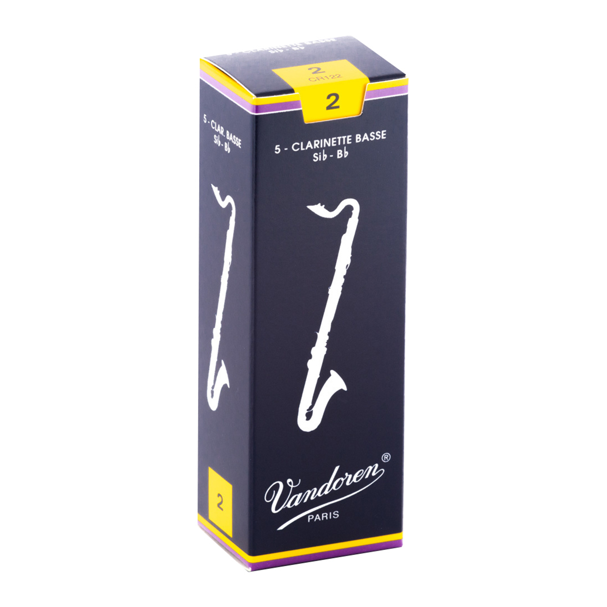 Vandoren Traditional Bass Clarinet Reeds - Box of 5 (Strength 2-3.5)