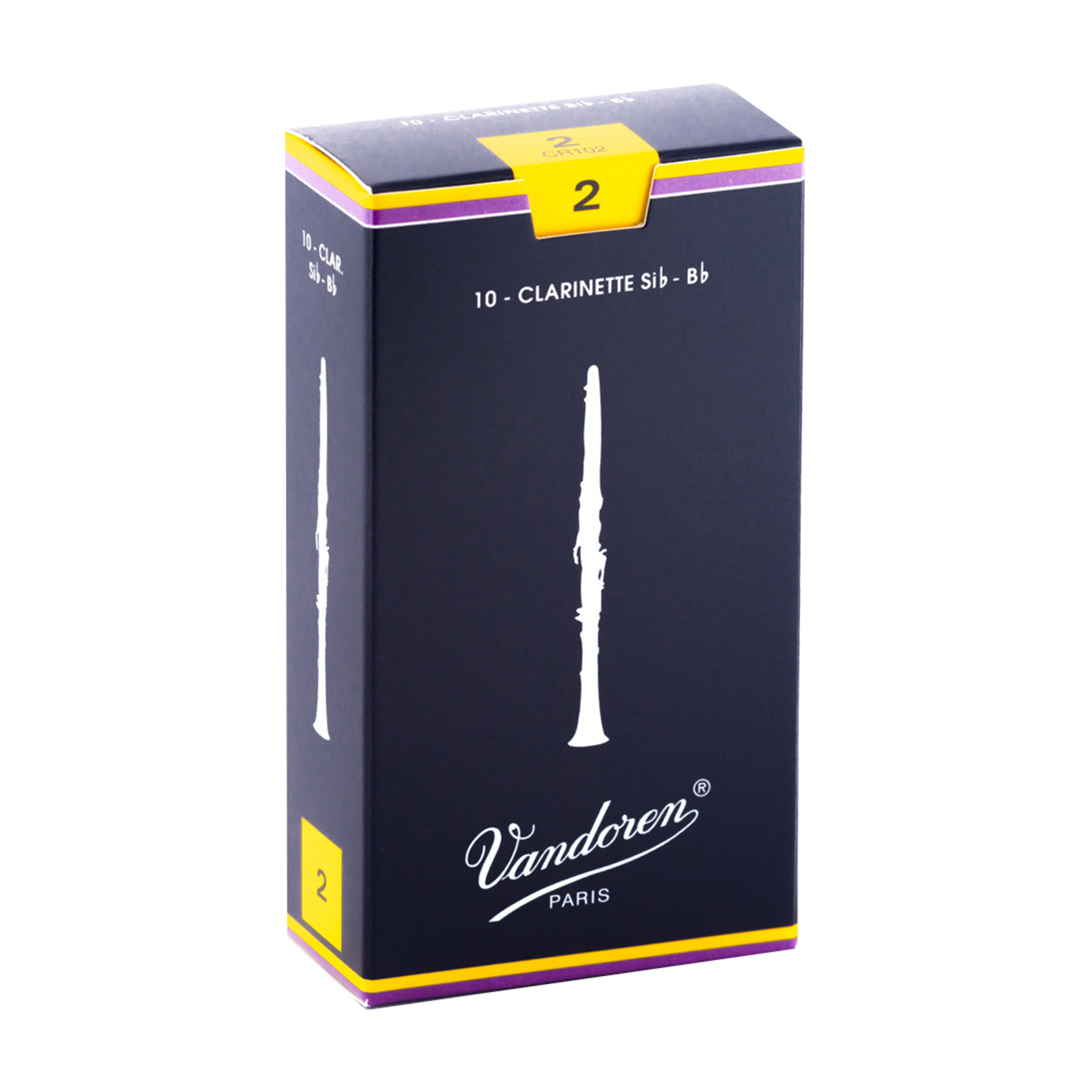 Vandoren Bb Clarinet Reed Box Sizes 2-2.5