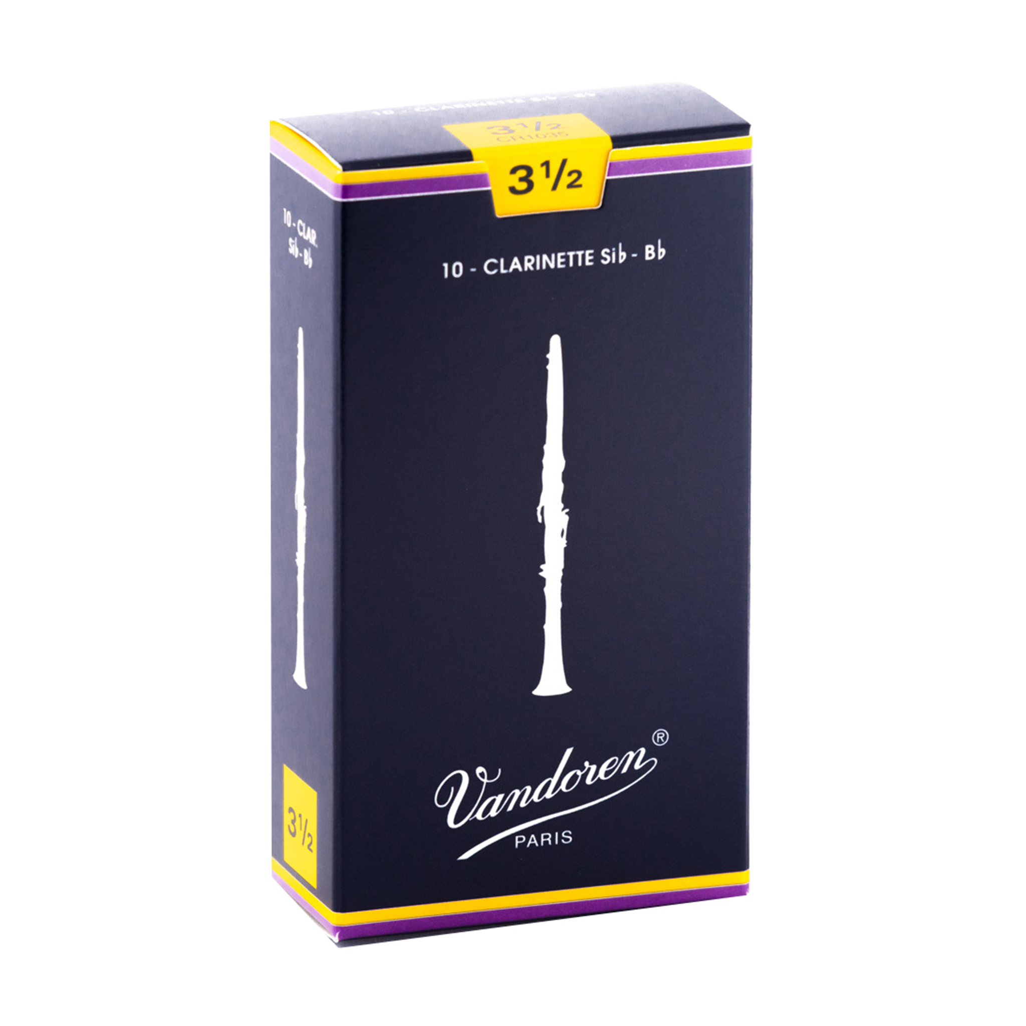 Vandoren Traditional Bb Clarinet Reeds - Box of 10 (Strength 2-4)