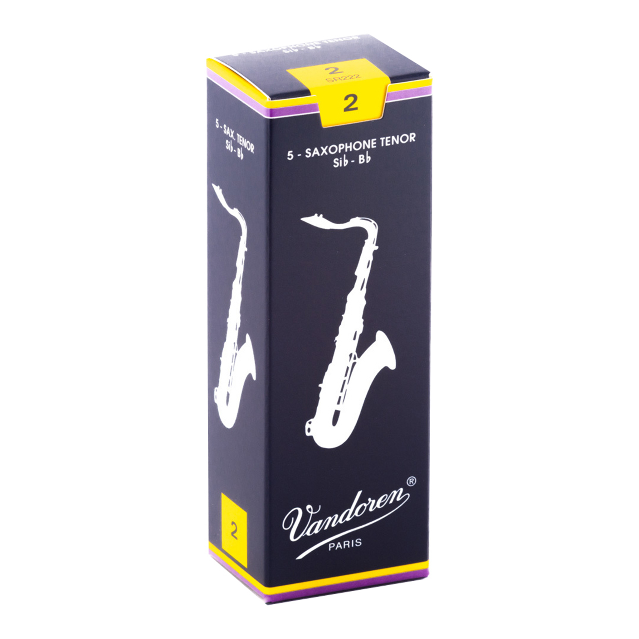 Vandoren Traditional Tenor Saxophone Reeds - Box of 5 (Strength 2-2.5)