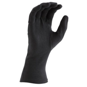 Long Wristed Cotton Gloves - Black
